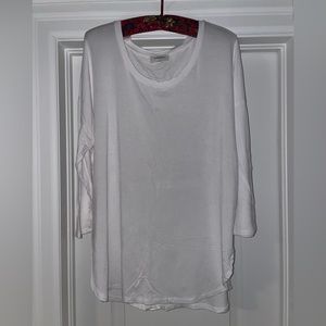 Babaton 3/4 length sleeve white top. Woman’s size large